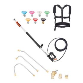 Pressure Washer Telescoping Wand 21 ft 4000 psi Telescopic Spray Wand 7 Nozzles