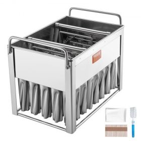 VEVOR Commercial Popsicle Molds 40PCS Cylindrical Ice Pop Molds Stainless Steel