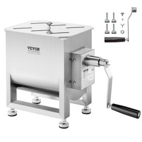 Manual Meat Mixer  Tank Mixing Max 15LB for Meat Sausage Mixer Machine Silver