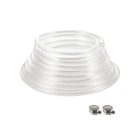 Clear Vinyl Tubing 3/8" ID x 1/2" OD 50FT Plastic PVC Tubing Flexible Hose