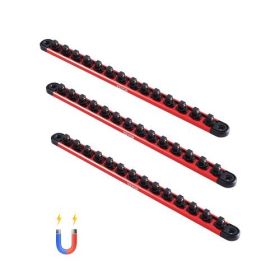 Socket Organizer Rail Set 3PCS Aluminum Socket Organizers with 40 Clips