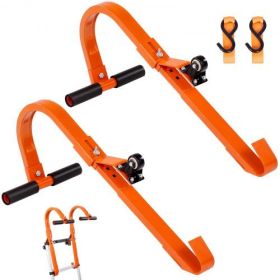VEVOR Ladder Roof Hook Stabilizer 2 Pack with Wheel Rubber Grip T-Bar Steel