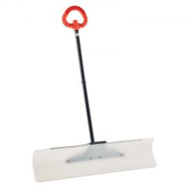 Plastic Snow Pusher Shovel 36in Heavy Duty Snow Plow for Driveway Ergonomic Grip