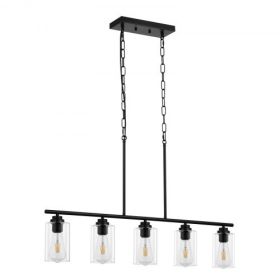 VEVOR 5-Light Kitchen Island Pendant Lights 60W Adjustable Dining Room Light E26