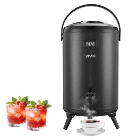 3.2 Gal Insulated Beverage Dispenser for Hot & Cold Drinks Stainless Steel