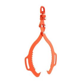 28in Log Lifting Tongs 2 Claw  Solid Steel Log Grapple Swivel Log Lifter