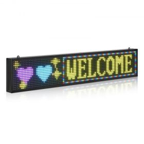 40x8 in Programmable LED Sign Digital Scrolling Display Board P10 Full-color