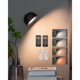 VEVOR 2PCS LED Wall Sconces Rechargeable Battery Operated Wall Lamps Remote Control, Under Cabinet Lights