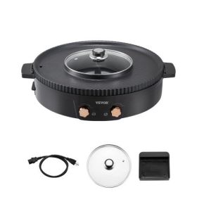 Hot Pot with Grill 1800W 2-in-1 Electric Smokeless Grill Hot Pot for 2-8 People