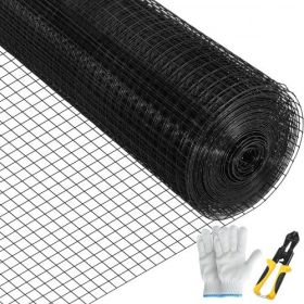 VEVOR Welded Wire Fence Vinyl Coated Chicken Rabbit Mesh 1"x1" 16 Gauge 24"x50'