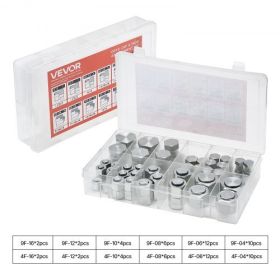 72-Piece ORFS O-Ring Plug and Cap Hydraulic Sealing Fittings Kit Sizes 4-16