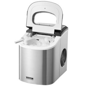 Portable Countertop Ice Maker 33Lbs/24H Self-Cleaning with Scoop Basket Home Bar