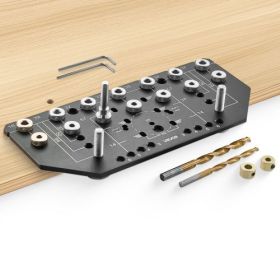 Shelf Pin Jig and Hinge Jig Two-in-One Aluminum Alloy Cabinet Hole Drilling Tool