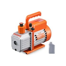 Vacuum Pump 4 CFM HVAC Single Stage Rotary Vane Vacuum Pump Oil Included