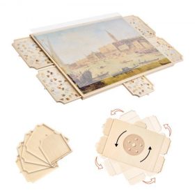 2000 Piece Puzzle Board with Drawer Cover Portable Wooden Jigsaw 40x29 in