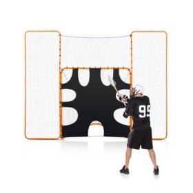 12x9 ft 3-IN-1 Lacrosse Goal Net with Backstop and Target Rebounder Equipment