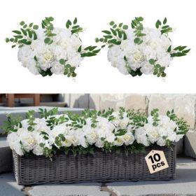 Flower Balls for Wedding Centerpieces 17.7-Inch Fake Flower Arrangement 10 PCS