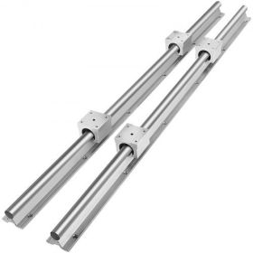 VEVOR Linear Rail SBR16-1500mm 2PCs Linear Rail Shaft Rod W/ 4 SBR16UU Blocks