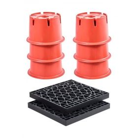 Trailer Jack Blocks 6 RV Leveling Blocks 8" High 2000 lbs with 2 Pads