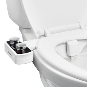 Bidet Attachment for Toilet Non-Electric Dual Nozzles Adjustable Pressure
