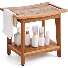 VEVOR Poly Lumber Shower Bench 21 x 14 x 18.5 in Shower Stool Chair for Bathroom