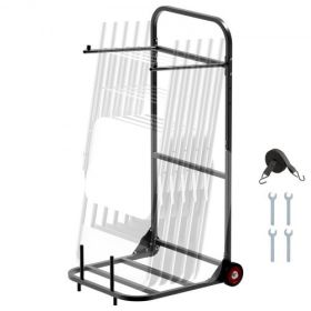 Folding Chair Rack Cart for 10 Chairs of 100 LBS Push-Style Chair Dolly