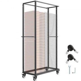 Folding Chair Rack Cart for 60 Chairs of 500LBS Casters/Locking Wheels