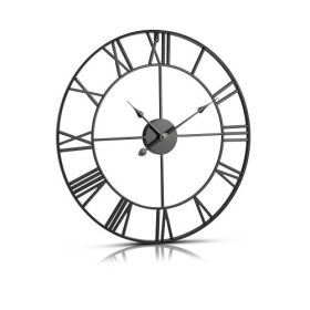 Wall Clock Alarm Clock 24 in Roman Numerals Battery Operated Silent Clocks for Living Room